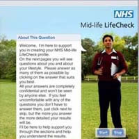 Online health check application for the health service